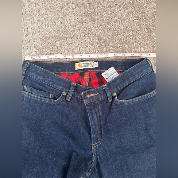Carhartt Women’s ORIGINAL-FIT BLAINE FLANNEL-LINED JEAN Size 8 Regular - Picture 7 of 10